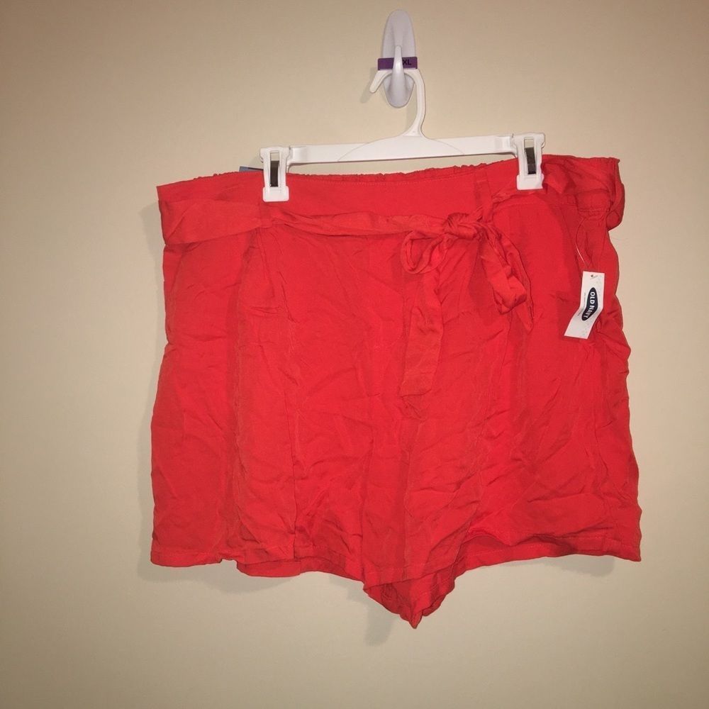 Orange Flowy Shorts